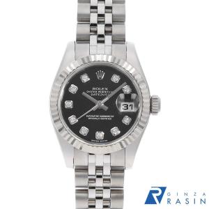 ロレックス デイトジャスト 10Pダイヤ 69178G ブラック N番 レディース 中古 腕時計 楽天市場】ROLEX ロレックス デイトジャスト 10Pダイヤ レディース