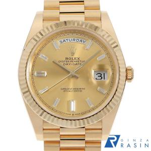 ロレックス デイデイト40 10Pバゲットダイヤ 228238A シャンパン ランダム番 中古 メンズ 腕時計 0050ROAU0351