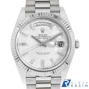 ロレックス ROLEX デイデイト 10P オックスフォードモチーフ ランダム番 腕時計 時計 K18PG（ピンクゴールド） ダイヤモンド レディース ホワイト系 ホワイトシェル 118235FNG 【中古】 ROLEX - ロレックス ROLEX デイデイト 10P オックスフォードモチーフ