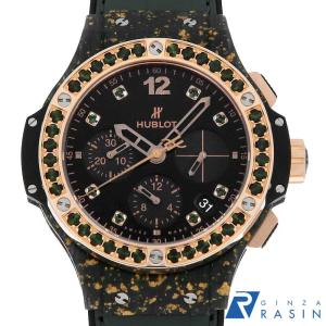 ウブロ ビッグバン リネン グリーンゴ−ルド 世界限定200本 341.XG.1280.LR.1229 中古 メンズ 腕時計 006XHBAU0981