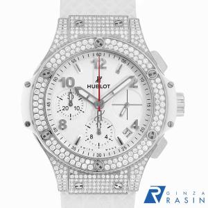 ウブロ ビッグバン スチール ホワイト ダイヤモンド 342.SE.230.RW.174 中古 メンズ 腕時計 006XHBAU1323