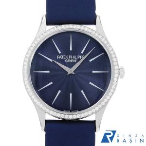 パテックフィリップ カラトラバ ムーンフェイズ ベゼルダイヤ 4858G レディース 中古 腕時計 PATEK PHILIPPE（パテック フィリップ） カラトラバ ムーンフェイズ