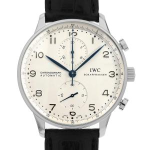 ポルトギーゼ [中古]IWC クロノグラフ 金針 シルバー IW371445 メンズ