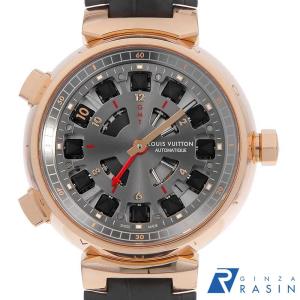 ルイヴィトン タンブール スピンタイム GMT Q10C5 中古 メンズ 腕時計 0J1ELVAU0001