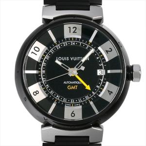 ルイヴィトン タンブール イン ブラック GMT Q113K 中古 メンズ 腕時計｜ginzarasin