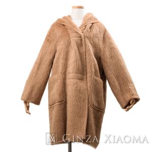 Max Mara マックス マーラ フードコート アルパカ/シルク キャメル ＃38 【中古】 洋服 女性用｜ginzaxiaoma