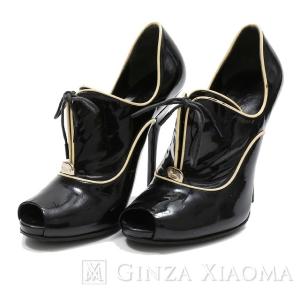 【中古】 GUCCI グッチ エナメル ピンヒール ブラック 靴｜ginzaxiaoma