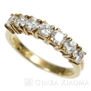 【中古】 [ジュエリー] TIFFANY&Co. ティファニー ハーフサイクルダイヤリング 750YG ＃13  7石約d1.0ct 3.6g リング 指輪 ゴールド｜ginzaxiaoma