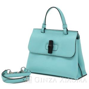 【新品同様】 GUCCI グッチ デイリー 2WAY ショルダー バンブー カーフレザー グリーン 370831 ハンドバッグ 値下げ｜ginzaxiaoma