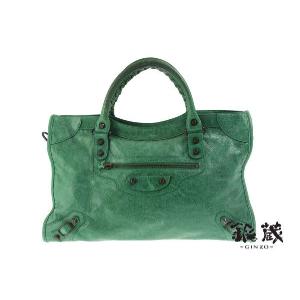 バレンシアガ・BALENCIAGA ザ シティ グリーン(中古)◇　｜ginzo1116