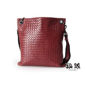 ボッテガヴェネタ BOTTEGA VENETA ショルダーバッグ エンジ イントレチャート 中古　｜ginzo1116