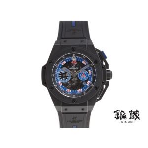 ウブロ HUBLOT キングパワーPSG 716.CI.0123.RX.PSG14 チタン ラバー 自動巻き 限定200本 中古 新同　 xmas｜ginzo1116