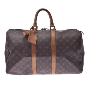 LOUIS VUITTON ルイヴィトン モノグラム キーポル 45 ブラウン M41428 ユニセックス モノグラムキャンバス ボストンバッグ BCランク 中古 銀蔵｜ginzo1116