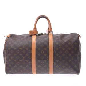 LOUIS VUITTON ルイヴィトン モノグラム キーポル 50 ブラウン M41426 ユニセックス モノグラムキャンバス ボストンバッグ BCランク 中古 銀蔵｜ginzo1116