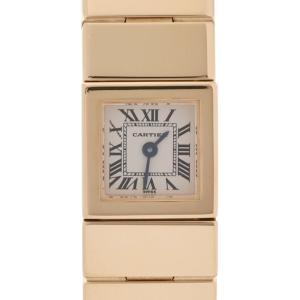 CARTIER カルティエ タンクランゴ S W15107K6 レディース YG 腕時計 クオーツ アイボリー系文字盤 Aランク 中古 銀蔵｜ginzo1116