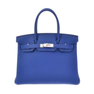 HERMES エルメス バーキン30 ブルーエレクトリック シルバー金具 T刻印(2015年頃) レディース トリヨンクレマンス ハンドバッグ Aランク 中古 銀蔵｜ginzo1116