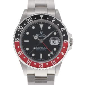 ROLEX ロレックス GMTマスター2 黒/赤ベゼル 16710 メンズ SS 腕時計 自動巻き 黒文字盤 Aランク 中古 銀蔵｜ginzo1116