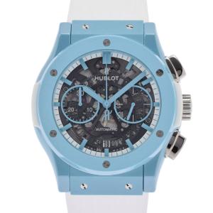 銀蔵 中古 HUBLOT ウブロ アエロフュージョン トミヤスペシャル 限定77本 525.EX.0129.RW.TMY21 スケルトン文字盤 セラミック/ラバー  新同｜ginzo1116