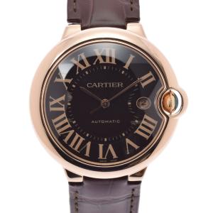 CARTIER カルティエ バロンブルー LM W6920037 メンズ RG/革 腕時計 自動巻き ブラウン文字盤 Aランク 中古 銀蔵｜ginzo1116