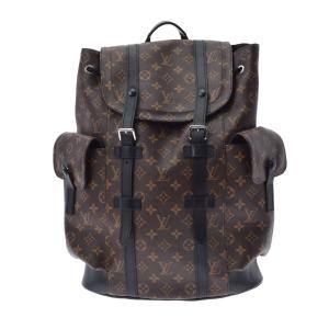 LOUIS VUITTON ルイヴィトン モノグラム マカサー クリストファー PM ブラウン M43735 メンズ モノグラムマカサー リュック・デイパック Aランク 中古 銀蔵｜ginzo1116