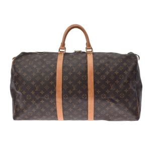 LOUIS VUITTON ルイヴィトン モノグラム キーポル55 ブラウン M41424 ユニセックス モノグラムキャンバス ボストンバッグ Bランク 中古 銀蔵｜ginzo1116