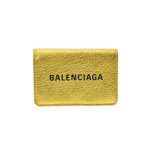 BALENCIAGA バレンシアガ ミニウォレット コンパクトウォレット ゴールド 551921 ユニセックス レザー 三つ折り財布 ABランク 中古 銀蔵｜ginzo1116