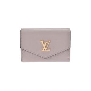 LOUIS VUITTON ルイヴィトン ポルトフォイユ ロックミニ グレージュ M69340 レディース カーフ 三つ折り財布 Aランク 中古 銀蔵｜ginzo1116