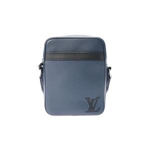 LOUIS VUITTON ルイヴィトン ダヌーブPM ネイビー/黒 M55168 メンズ トリヨンレザー ショルダーバッグ 新同 中古 銀蔵｜ginzo1116