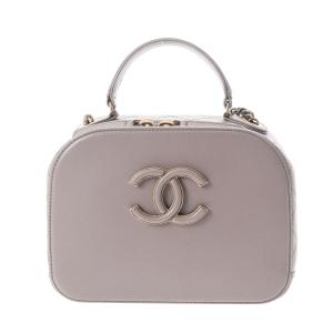 CHANEL シャネル 2WAY ハンドバッグ グレージュ ゴールド金具 レディース カーフ ショルダーバッグ Aランク 中古 銀蔵｜ginzo1116