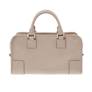 LOEWE ロエベ アマソナ28 ベージュ シルバー金具 レディース レザー ハンドバッグ Aランク 中古 銀蔵｜ginzo1116