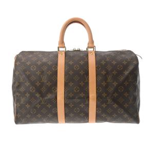 LOUIS VUITTON ルイヴィトン モノグラム キーポル 45 ブラウン M41428 レディース モノグラムキャンバス ボストンバッグ ABランク 中古 銀蔵｜ginzo1116