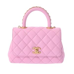 CHANEL シャネル マトラッセ トップハンドル XXS 2WAY ピンク ゴールド金具 AS2215 レディース キャビアスキン ハンドバッグ Aランク 中古 銀蔵｜ginzo1116