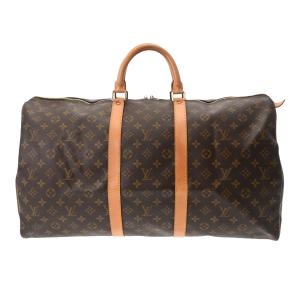 LOUIS VUITTON ルイヴィトン モノグラム キーポル 55 ブラウン M41424 ユニセックス モノグラムキャンバス ボストンバッグ ABランク 中古 銀蔵｜ginzo1116