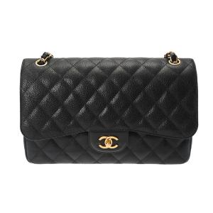 CHANEL シャネル マトラッセ Wフラップ チェーンショルダー 30cm 黒 ゴールド金具 A58600 レディース キャビアスキン ショルダーバッグ Aランク 中古 銀蔵｜ginzo1116