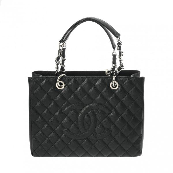 CHANEL GST グランドショッピングトート 黒 シルバー金具 A50995 レディース キャビ...