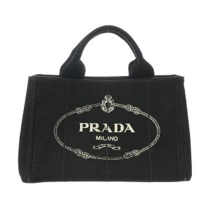 PRADA プラダ カナパ ミニ ハンドバッグ 黒 ゴールド金具 - レディース キャンバス トートバッグ ABランク 中古 銀蔵｜ginzo1116