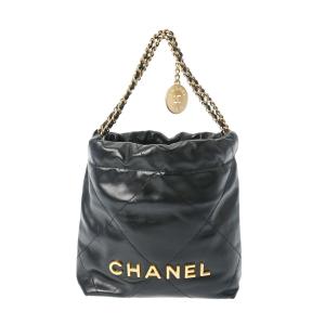 CHANEL シャネル シャネル22 スモールハンドバッグ 黒 ゴールド金具 AS3980 レディース シャイニーカーフ ハンドバッグ 未使用 銀蔵｜ginzo1116