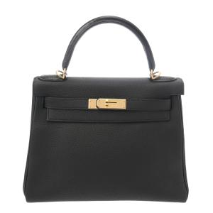 HERMES エルメス ケリー 28 タッチ 内縫い ブラック C刻印(2018年頃) レディース トリヨンクレマンス アリゲーターマット 2WAYバッグ Aランク 中古 銀蔵