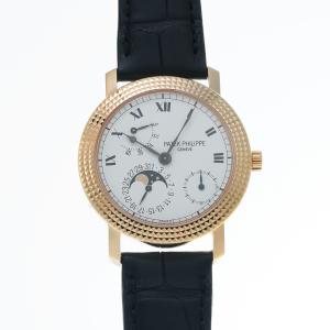 パテックフィリップ パワーリザーブムーン CORTINA JUBILEE ベルト新品 5057R-001 ホワイト メンズ 腕時計 自動巻き 中古 銀蔵