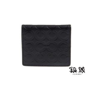 コーチ・COACH コインケース 黒 レザー(中古)◇　｜ginzo1116