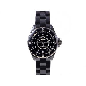 シャネル CHANEL J12 H1626 黒セラ 38mm 12Pダイヤ 自動巻 中古　｜ginzo1116