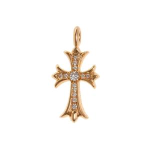 クロムハーツ CHROME HEARTS タイニークロスチャーム 22K ダイヤ 10.0g 中古　｜ginzo1116