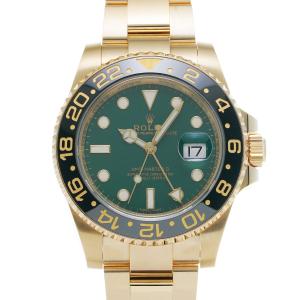 ROLEX ロレックス GMTマスター2  116718LN メンズ YG 腕時計 自動巻き グリーン文字盤 Aランク 中古 銀蔵｜ginzo1116