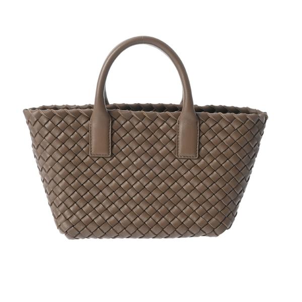 BOTTEGAVENETA ボッテガヴェネタ イントレチャート カバミニ 2WAY トープグレー ゴ...