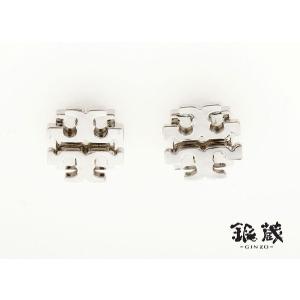 新品トリーバーチ・TORY BURCH ロゴスタッズピアス シルバーSS◇　 xmas｜ginzo1116