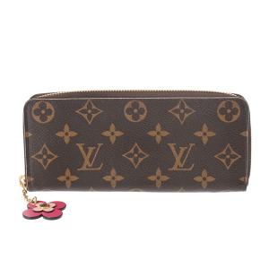 銀蔵 中古 LOUIS VUITTON ルイヴィトン モノグラム ポルトフォイユクレマンス フラワー M68314 フューシャ 長財布 ランクB｜ginzo1116