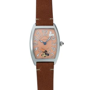 中古 フランクミュラー FRANCK MULLER カサブランカ ミッキーマウス ディズニーコレクション 100本限定 17520QZCM1H.DILTD.AC ピンク メンズ 腕時計