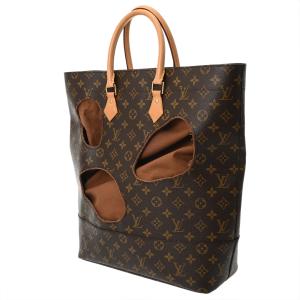 中古 ルイ ヴィトン LOUIS VUITTON モノグラム ウィズホールズ ギャルソンコラボ ブラウン M40279 モノグラムキャンバス レディース トートバッグ
