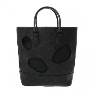中古 ルイ ヴィトン LOUIS VUITTON モノグラムアンプラント ウィズホールズ PM 川久保玲コラボ ノワール M45887 レザー レディース トートバッグ