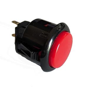 三和電子 ハメ込み式押しボタン24φ OBSF-24-K/R 黒 赤 レッド ブラック